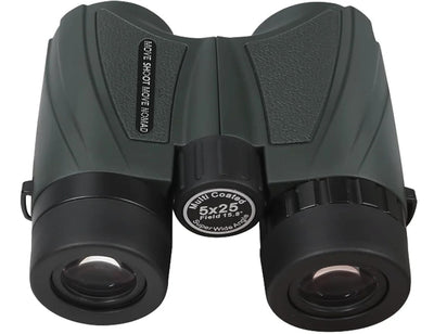 MOVE SHOOT MOVE NOMAD Wide View Angle FOV 15.8°, 5x25 Binoculars for Astro, Sports, Birding and Hunting