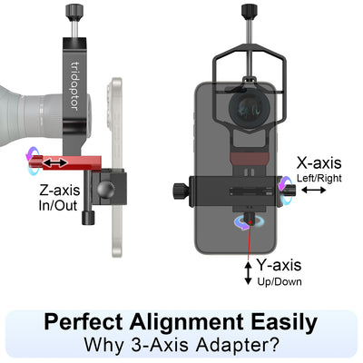 tridaptor - The best universal telescope phone adapter ever- TRIDAPTOR for 3-axis adjustment!